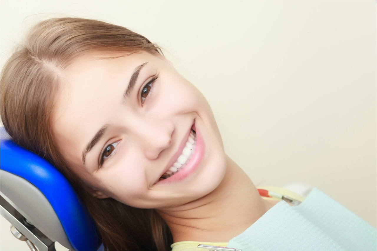 smiling dental patient